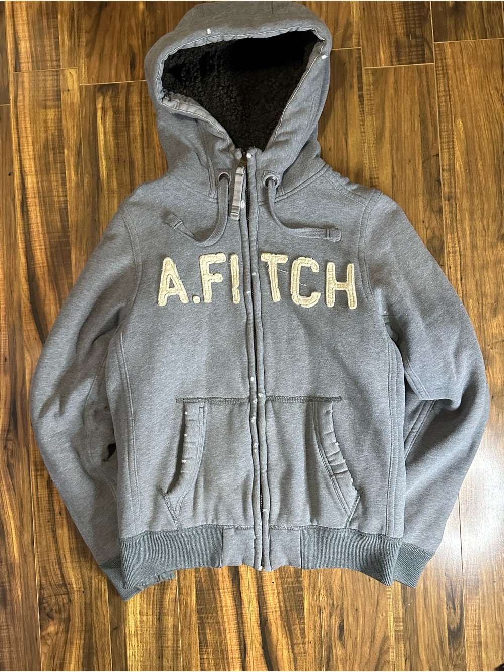 Vintage Abercrombie & Fitch Faux Fur Wolf Jaw Jacket